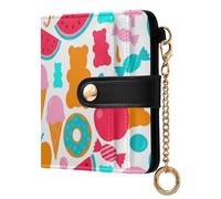 FRODOTGV Abstract Foods Women's Folding Wallet For Women Waterproof Premium PU Leather for