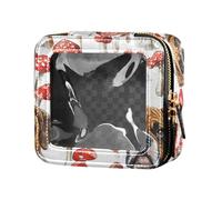 FRODOTGV Ambulance Car and Helicopter Blush Clear Makeup Bag for Purse, 04, One Size