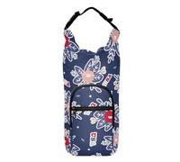 FRODOTGV America 4th July Floral Bottle Carrier with Bottles Portable Water Carrier for Walking 20/24/32/40oz Water Bottle Holder for Hiking