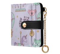 FRODOTGV Animals in Amusement Parks Ladies Premium Foldable Wallet Unique PU Leather Bifold for Women