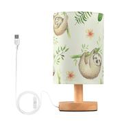 FRODOTGV Baby Animals Sloth Bedroom Lamps Night Stand Lamp Cylinder Lamp for Study Homes Desk Lights Dorm Room Farm Led Night Light