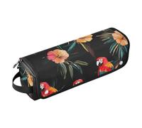 FRODOTGV Beauty Parrot Black Hair Tool Travel Bag and Heat Resistant Mat Large Hair Straigheners Travel Case for Flat Iron Hot Tools and Haircare Accessories, One Size