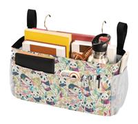 FRODOTGV Bedside Storage Bag Baby Panda Bear Face Hanging Organizer with Pockets Can be Placed Books, Phones, Keys, Glasses, Magazine
