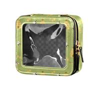 FRODOTGV Bee Happy Sweet Honey Hive Cute Travel Makeup Bag Clear Toiletry Bag Nail Polish Organizer Bag for Women, Bee Happy Sweet Honey Hive, One Size