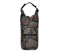 FRODOTGV Black Gold Corals Sling Bag Water Bottle Portable Water Bottle Carrying Case Hiking Gear Water Bottles Backpack Fits 20/24/32/40 oz Bottles