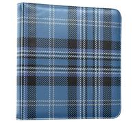 FRODOTGV Blue Black Tartan Plaid Scottish Photo Album Binder Photobooks Self Adhesive Pages College Family Photo Album 4x7