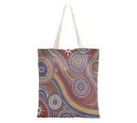 FRODOTGV Bohemian Boho Australian Large Capacity Tote Bag | Polyester Canvas Tote Bag with Magnetic Snap Closure