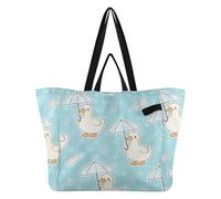FRODOTGV Canvas Bags Tote Recycle Kitchen Grocery Bridesmaid Bag for Men Spa Shower Necessities Bear Pattern