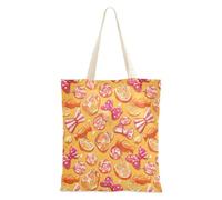 FRODOTGV Canvas Bags with Handles for Girl Casual Cloth Grocery Bag, All Saints' Day Happy Halloween Candy