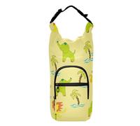 FRODOTGV Cartoon Elephant Giraffe Yellow Water Bottle Storage Bag Multi size Insulated Bag for Water Bottles Water Bottle Belt Holder Fits 20/24/32/40 oz Bottles