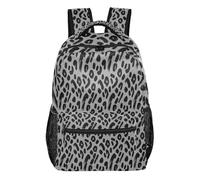 FRODOTGV Casual Day Bag Lightweight Portable Build Adjustable Padded Shoulder Straps for School Students Daily Use Monochrome Leopard Size Small