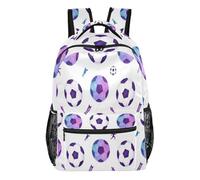 FRODOTGV Casual Day Bag Multi-Pocket Storage Layout Polyester Twill Fabric for Primary Secondary School Pupils Daily Use Gradient Soccer Size Medium