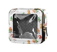 FRODOTGV Christmas Dwarves Stylistic Trees Clear Small Makeup Bag Waterproof Travel Toiletry Bag Makeup Bag Organizer for Women, Christmas Dwarves, One Size