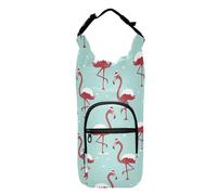 FRODOTGV Christmas Flamingo Red Hat Water Bottle Sling for Walking Adjustable Insulated Bag for Water Bottles Bottle Water Holder Fits 20/24/32/40 oz Bottles