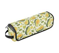 FRODOTGV Christmas Pattern with Pink Flamingo Olive Curling Iron Travel Case with Heat Resistant Mat Women's Removable Double-Layer Carrying Case for Flat Irons, Straighteners, Avocado Fruit, One Size