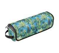 FRODOTGV Christmas Pattern with Pink Flamingo Olive Curling Iron Travel Case with Heat Resistant Mat Women's Removable Double-Layer Carrying Case for Flat Irons, Straighteners, Cactus Many Illusion