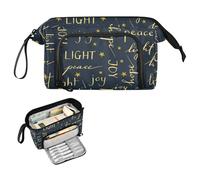 FRODOTGV Christmas Winter Holiday Words School Pencil Case Large Capacity Soft Pencil Case Multifunctional Case with Pencil Holder for Boys Travel