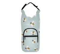 FRODOTGV Cute Cartoon Bees Purse with Water Bottle Holder Functional Insulated Water Bottle Bag Water Bottle Carrier with Strap Fits 20/24/32/40 oz Bottles