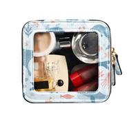 FRODOTGV Cute Makeup Bag Clear, Sea Ocean Animals Corals Seaweeds Shells, Toiletry Bag Cosmetic Bag, Sea Ocean Animals Corals Seaweeds Shells, One Size
