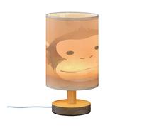 FRODOTGV Cute Monkey Face Brown Led Night Lights Bedside Table Lamps with USB Port for Kids Farm