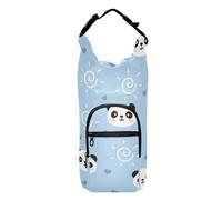 FRODOTGV Cute Panda Cute Hearts Water Bottle Carriers Water Bottle Carrier for Biking Backpack Water Bottle Holder Fits 20/24/32/40 oz Bottles