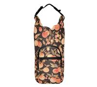 FRODOTGV Cute Peaches Black Water Bottle Carriers Versatile Water Bottle Insulated Sleeve Backpack Water Bottle Holder Fits 20/24/32/40 oz Bottles