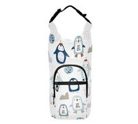 FRODOTGV Cute Penguin Cartoon Small Sling Bag with Water Bottle Holder Lightweight Insulated Water Bottle Holder Water Bottle Holder Bag Fits 20/24/32/40 oz Bottles