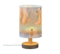 FRODOTGV Cute Polar Bear Blue Nightstand Lamp USB Lamps with Shade for Reading Night Vision