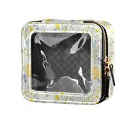 FRODOTGV Cute Rabbit Duck Spring Easter Transparent Make Up Bag Travel Toiletry Bag Organizer Makeup for Travel, Cute Rabbit Duck, 1 Size, Cute Rabbit Duck, 1 size