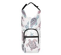 FRODOTGV Cute Sea Turtles Water Bottle Carry Bag Space-Saving Water Bottle Carrying Case Bottle Water Holder Fits 20/24/32/40 oz Bottles