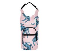 FRODOTGV Cute Tigers Water Bottle Holder Sling Space-Saving Drawstring Backpack with Pockets and Water Bottle Holder Hiking Water Bottle Backpack Fits 20/24/32/40 oz Bottles, Cute Tigers, One Size,