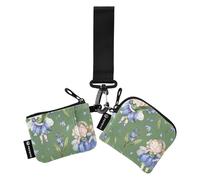 FRODOTGV Cute Watercolor Garden Fairies Dual Wristlet Wallets for Women Small Portable Money Organizers with Keychain for Women Men 2 Pcs, Garden Fairies, One Size