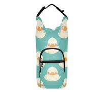FRODOTGV Cute White Ducks Blue Water Bottle Waist Pack Multi Size Water Carrier for Hiking Cross Body Water Bottle Holder Fits 20/24/32/40 oz Bottles