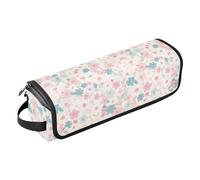 FRODOTGV Dachshund Dreams Of A Bone Womens Curling Iron Travel Bag Removable Hair Styling Tool Organizer and Heat Resistant Mat with Zipper for Flat Irons Hot Tools and Haircare Accessories, Cherry
