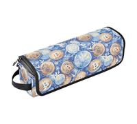 FRODOTGV Dachshund Dreams Of A Bone Womens Curling Iron Travel Bag Removable Hair Styling Tool Organizer and Heat Resistant Mat with Zipper for Flat Irons Hot Tools and Haircare Accessories, Flying