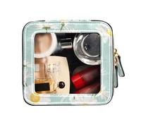 FRODOTGV Daisy Chamomile Field Meadow Green Toiletry Bag Clear Makeup Bag Small Cosmetic Bag, Daisy Chamomile Field Meadow Green, One Size