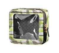 FRODOTGV Exotic Coconuts Palm Tropical Green Cute Travel Makeup Bag Clear Travel Toiletry Bag Leather Organizer Bags for Women, Tropical Green, One Size