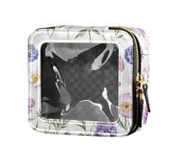 FRODOTGV Flowers Hyacinths Peony Thyme Orange Waterproof Clear Makeup Bag, 07, One Size