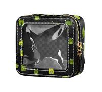 FRODOTGV Funny Frogs Clear Travel Makeup Bag Toiletry Bag with Zipper Cosmetic Bags for Flying, Funny Frogs, One Size