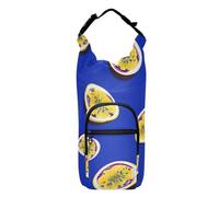 FRODOTGV Funny Passion Fruit Blue Water Bottle Sling with Phone Pocket Foldable Water Bottle Carrier for Biking Hiking Gear Water Bottles Backpack Fits 20/24/32/40 oz Bottles