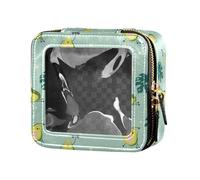 FRODOTGV Green Avocado Plant Leaf Star Clear Makeup Bag Toiletry Bag Travel Cosmetic Case for Travel, Green Avocado, 1 size, Green avocado, 1 size