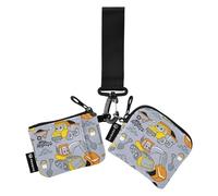 FRODOTGV Grey Construction Engineering Vehicles Women's Coin Purses Card Cases Large Capacity Credit Card Wallet Organizer with Keychain for Women Men 2 Packs, Grey Construction, One Size