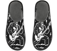 FRODOTGV Guitar Gorilla House Slippers | Women Slippers For Home Womens Slipper Memory Foam Easy Maintenance Plush House Slippers