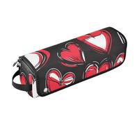 FRODOTGV Hair Tool Travel Bag Carrying Case Flat Curling Iron Waterproof Organizer with Iron Mat for Flat Iron Hot Tools and Haircare Accessories, Valentines Day Sexy Lips and Hearts, 17, 1 Size