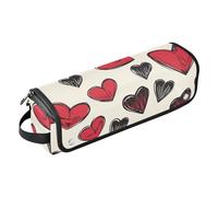 FRODOTGV Hair Tool Travel Bag Carrying Case Flat Curling Iron Waterproof Organizer with Iron Mat for Flat Iron Hot Tools and Haircare Accessories, Valentines Day Sexy Lips and Hearts, 15, 1 Size