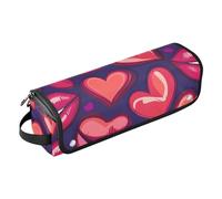 FRODOTGV Hair Tool Travel Bag Carrying Case Flat Curling Iron Waterproof Organizer with Iron Mat for Flat Iron Hot Tools and Haircare Accessories, Valentines Day Sexy Lips and Hearts, 11, 1 Size