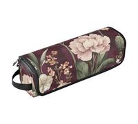FRODOTGV Hot Hair Tools Travel Bag Case for Women with Removable Heat Resistant Mat, Spring Flowers Cactus Delphinium Amaryllis Sage Green for Straigheners, Curling Iron, Hair Dryer, 16, One Size