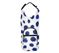 FRODOTGV Ink Blue Dots Scandinavian Contemporary Crossbody Water Bottle Holder Space-Saving Water Bottle Carrying Case 20/24/32/40oz Backpack Water Bottle Holder