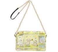 FRODOTGV Ladies Crossbody Purse 2.5L Capacity | Durables PU Leather All Over Print Card Slot & Inner Pocket Easy To Clean Work Sightseeing Critter Story