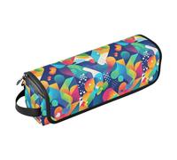 FRODOTGV Lovely Axolotl Pattern Women 2-in-1 Curling Iron Travel Case Large Capacity Hair Styling Accessories Organizer and Heat Resistant Mat for Flat Irons Hot Tools and Haircare Accessories, Happy